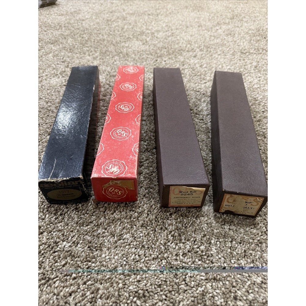 Vintage QRS Player Piano Word Rolls. Lot‎ Of 4. See Pics. S